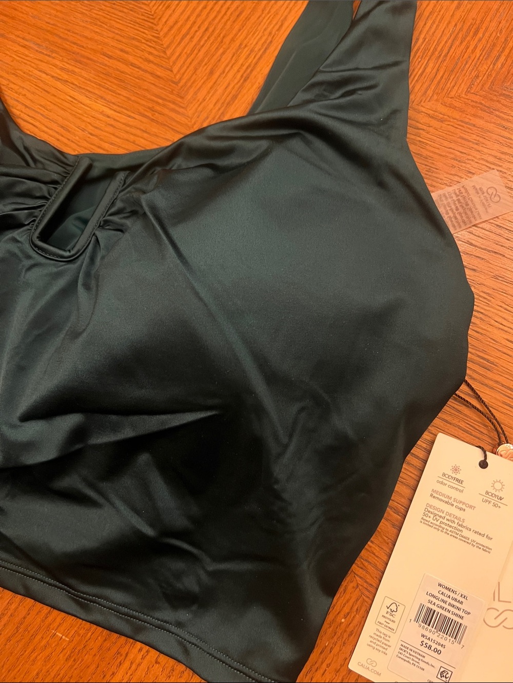 Amazing Calia XXL swim crop top bikini excellent fabric and padding. B28 - Picture 3 of 7